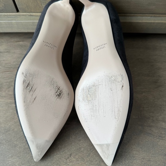 Stuart Weitzman Brown Suede Mules - Picture 5 of 7